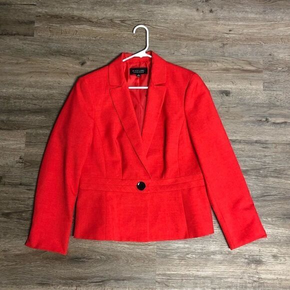 Black Label by Evan Picone, Women’s Red Blazer, Size 12, dry clean only - Picture 1 of 8